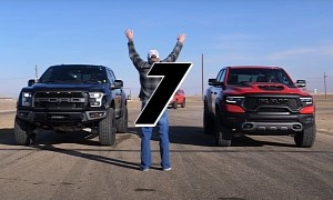 Ford Raptor Squad Fights Against a Dodge Ram TRX in this TFL Challenge