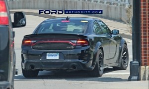 Ford Seen Testing Charger Hellcat at Dearborn Plant, Is a 4-Door Mustang Coming?