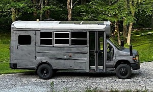Ford Skoolie Looks Like a Prisoner Transport, Is Actually a Mobile Home for Non-Criminals