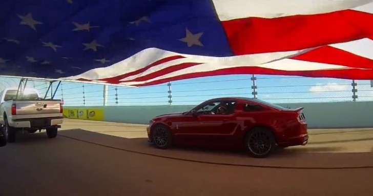 Ford flag pull at Miami Speedway