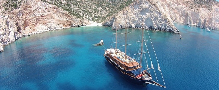Galileo is a two-decade-old sailing boat turned into a luxurious cruise ship