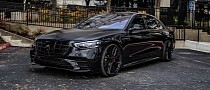 Forgiato-Lowered, Murdered-Out yet Dual-Tone Mercedes S 580 Is Ominously Swanky