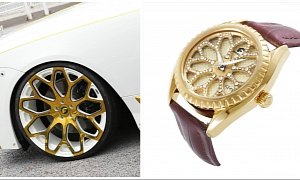 Forgiato Watches Have Gold Case and Crystal-Encrusted Spinners