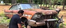 Forgotten 1957 Plymouth Fury Gets Rescued After 40 Years in a Field