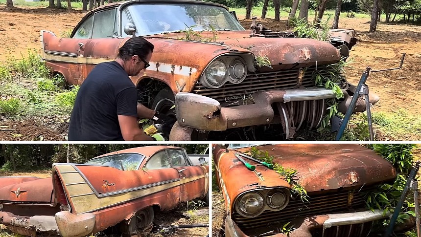 abandoned 1957 Plymouth Fury