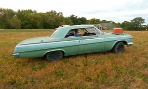 Forgotten 1962 Chevrolet Impala Rocks Surf Green Paint, Takes First Drive in 15 Years