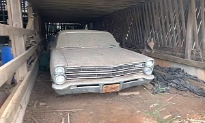 Forgotten 1967 Ford LTD Spent 40 Years in a Barn, Gets First Wash
