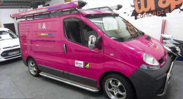 "Ray and Gay" Pink Van