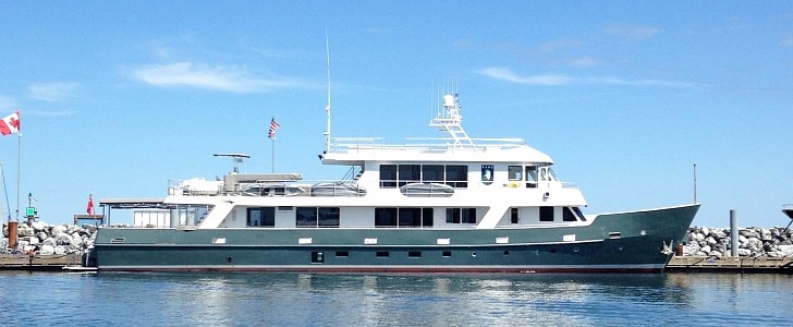 Kahu is a former Royal New Zealand Navy boat converted into a luxury explorer