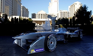 Formula E Car Makes First Public Appearance in Las Vegas