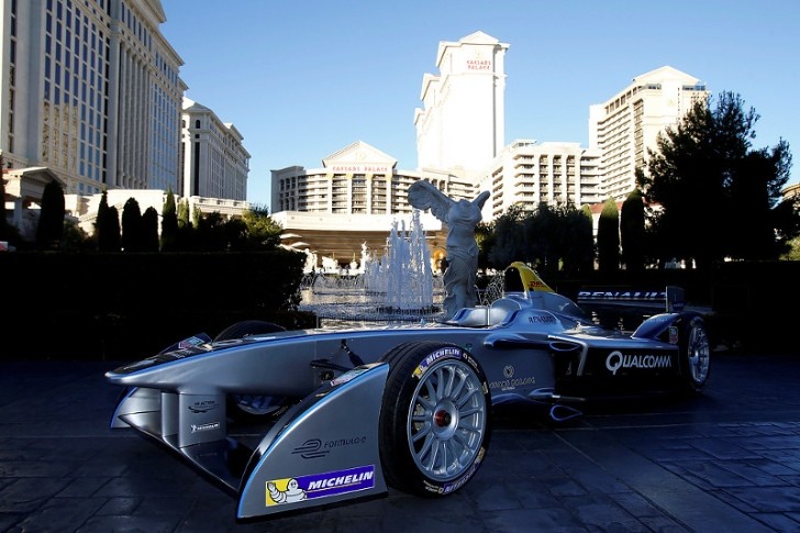 Formula E car in Las Vegas
