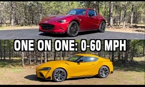 Four-Cylinder Toyota Supra vs. Mazda MX-5 Acceleration Test Is Very Predictable