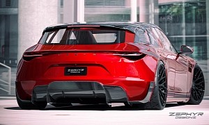 Four-Door Tesla Model R Shooting Brake Concept Is a Roadster Dreamt for Families