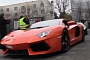 Four Lamborghini Aventadors Attack Paris