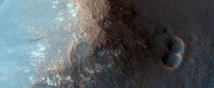 Four impact craters on Mars
