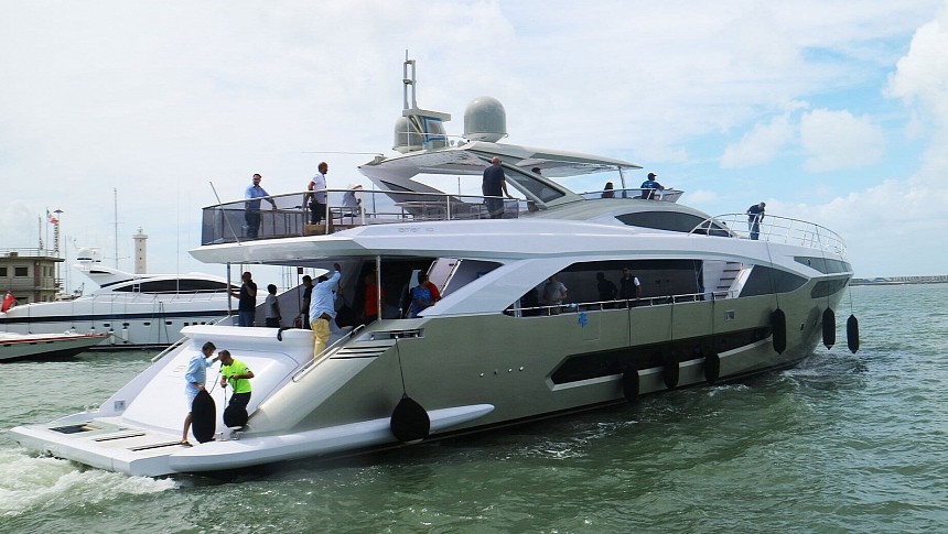 This Amer 110 is the largest yacht to be fitted with the Volvo Penta IPS priopulsion system