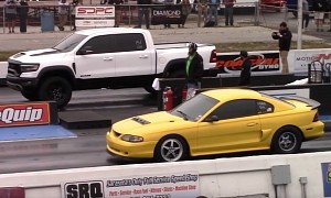 Fourth-Gen Ford Mustang Protects Its Turf Against the Ram 1500 TRX, Humiliation Ensues