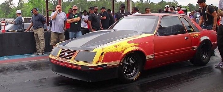 Fox-body Ford Mustang dragster