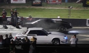 Fox Body Mustang Drags Pontiac Firebird Trans Am, Winner Has a Very Close Call