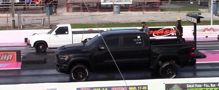 Chevy S10 Drags Nitrous Ram TRX and Whipple Ford F-150 on DRACS