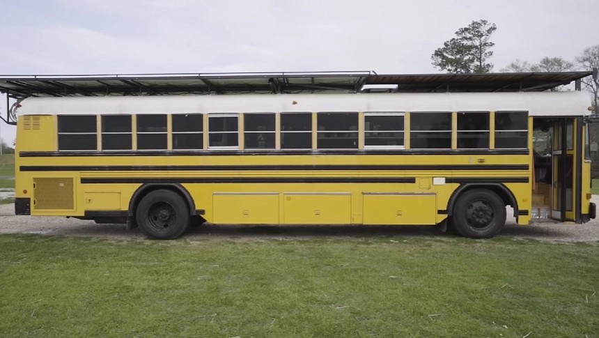 Frank the 2005 Blue Bird School Bus Converted Into a Motorhome