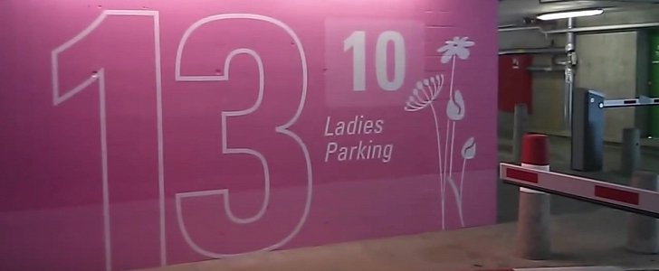 Frankfurt Airport’s Pink-Colored Parking Spaces Designed for Women