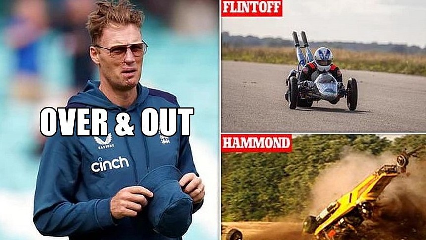 Freddie Flintoff emerged after his near-fatal crash on the set of Top Gear