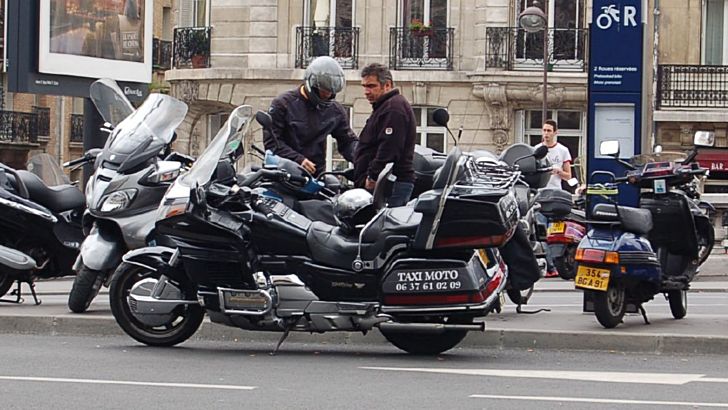Motorcycle taxi in France