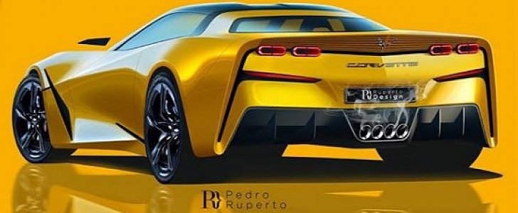 Front-engined C8 Corvette rendered