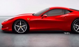 Front-Engined Ferrari 458 Redesign Looks Spot On, Long Hood Is Amazing