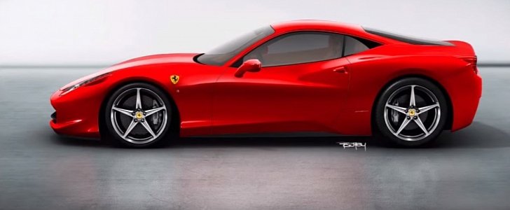 Front-Engined Ferrari 458 redesign