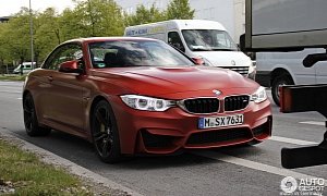 Frozen Red BMW M4 Convertible Spotted in Munich