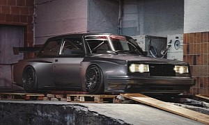 Full Carbon Widebody Volvo 242 on Airless Tires Sure Doesn't Feel Like a Generic Brick