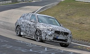 Probable 2023 BMW X1 M35i Prototype Attacks the Nordschleife