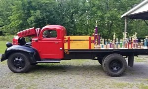 Fully-Restored 1946 Dodge Flatbed Boasts All its Awards and Trophies In the Rear Bed
