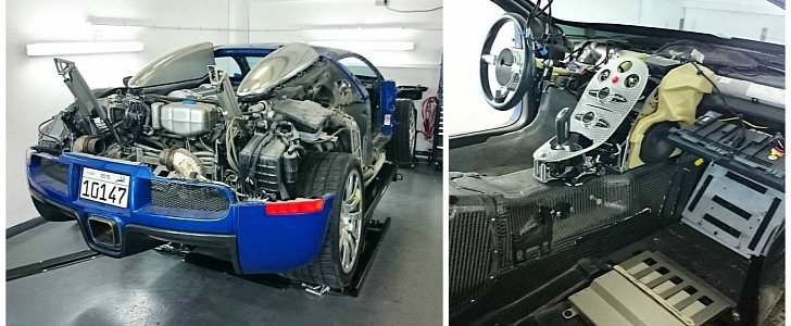 Bugatti Veyron fully stripped