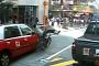 Funny Accident: Taxi Crashes into Bicyclist in HK