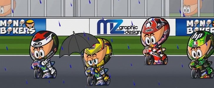 Pramac's funny animation on the Silverstone roud, 2015