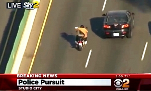 Funny Ending for Police Bike Pursuit