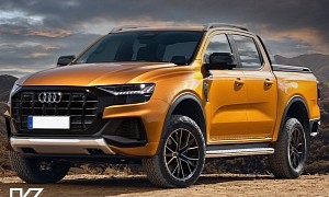 Future Audi Pickup Truck Gets Imagined With Ford Ranger and RS Q8 Digital Cues