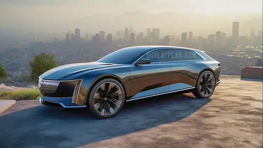 Cadillac EV coupe and station wagon renderings by vbrulapp
