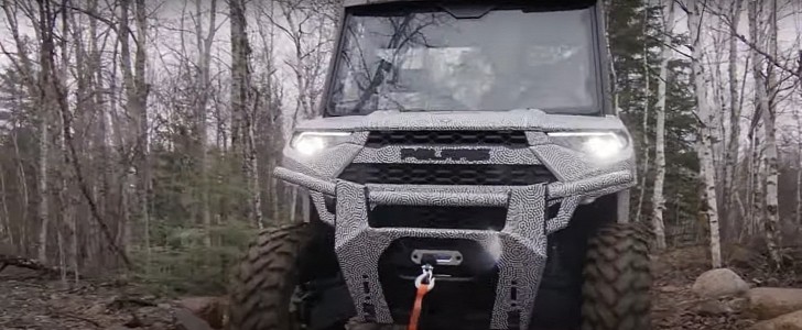The electric UTV takes on the most challenging terrains, to showcase its performance.