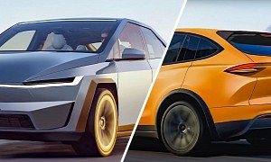 Future Tesla Model X Rendered With and Without the Cybertruck Treatment