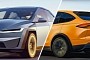 Future Tesla Model X Rendered With and Without the Cybertruck Treatment