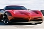 Futuristic Chevy Corvette Stingray Digitally Goes Back In Time With Pop-Ups and Front V8