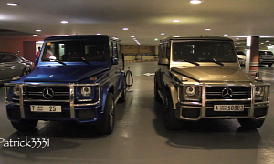 G 63 AMG Twins Spotted in a Parking Lot