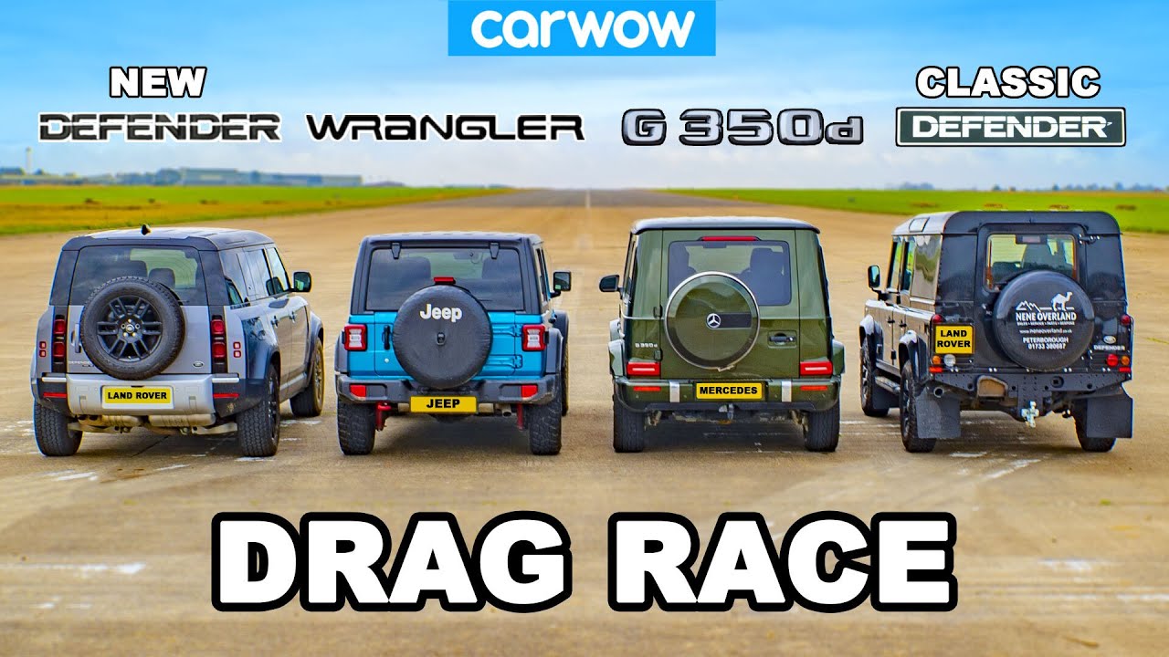 G-Class vs Jeep Wrangler vs New and Old Defender Drag Race Brings a Photo  Finish - autoevolution
