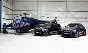 G-Power X5 M, X6 M and Helicopter Pose Together