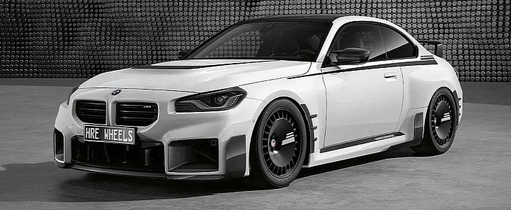 G87 BMW M2 on HREs with M Performance Parts rendering