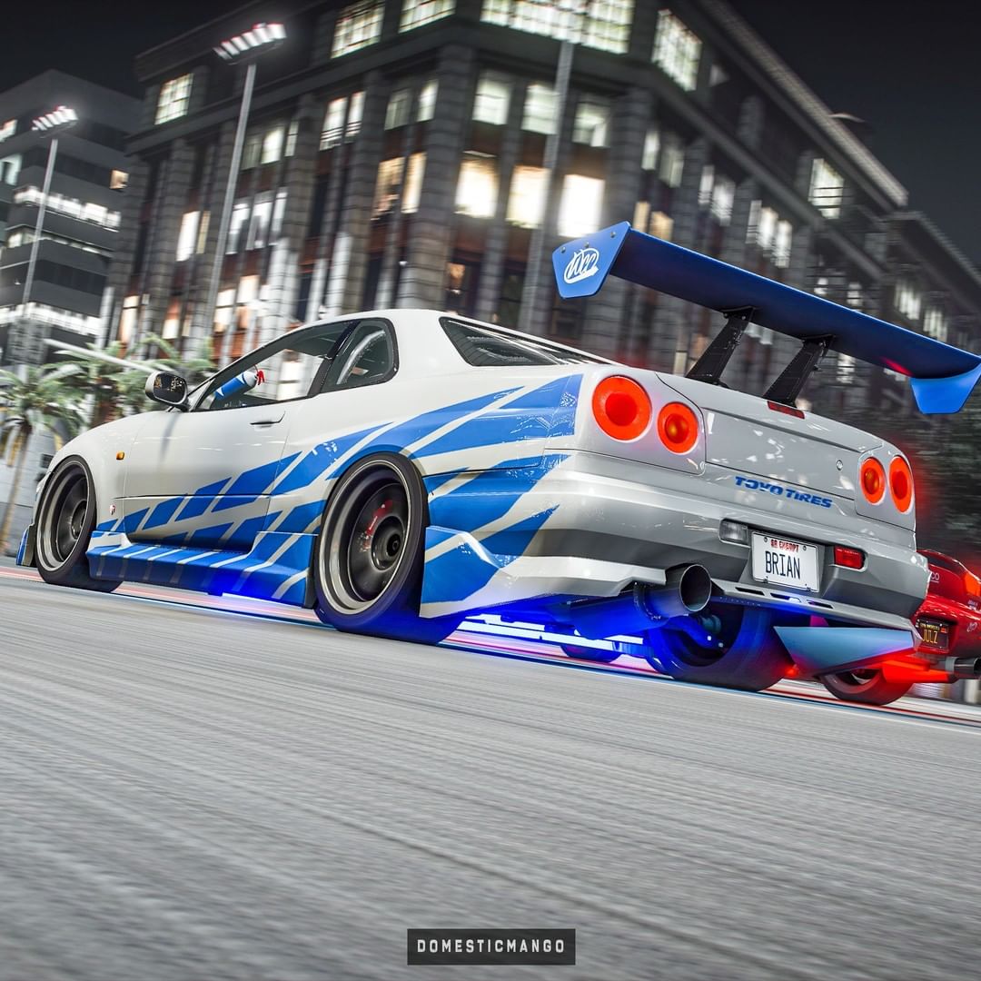 2 Fast 2 Furious R34 Gt R Rx 7 S00 And Supra Have A Digital Drag Race Autoevolution